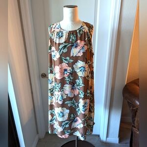 Luxology Floral Print Shift Mini Dress